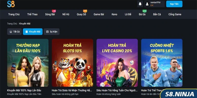 Cổng game s8