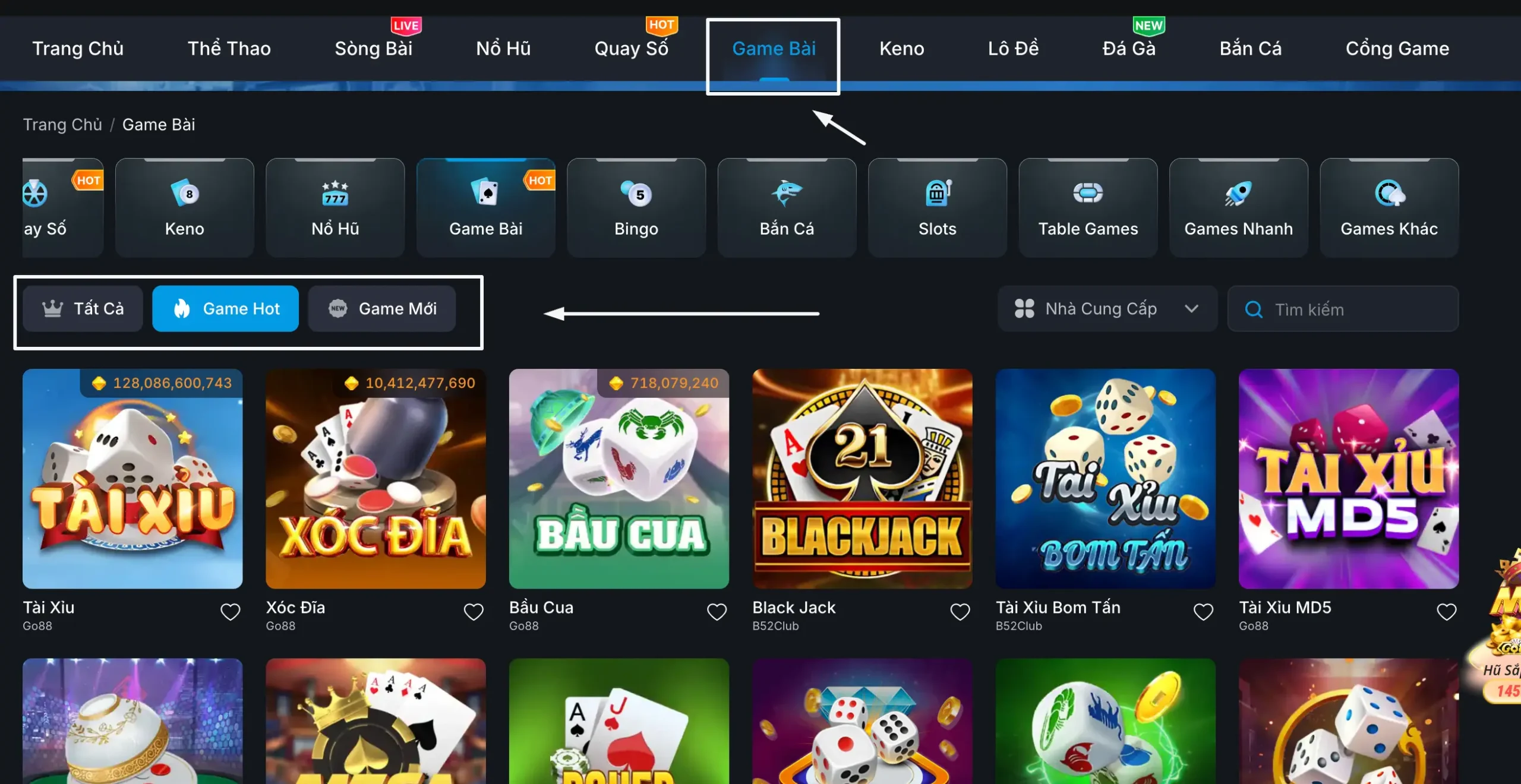 Game bài S8